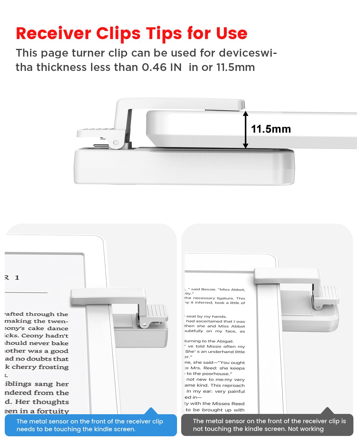 Remote Control Page Turner for Kindle Paperwhite Scribe Oasis Accessories