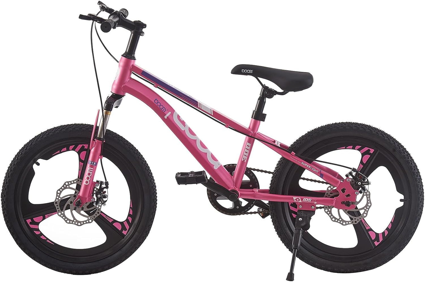BSTSEL Kids Bike 18" 20" 22" 24" Inch Youth Bike Shock Absorber Bike,12.25-Inch Frame,V-Brakes,Suitable for 9-14 Year Old Boys and Girls Mountain Bikes Pink Blue Bicycle