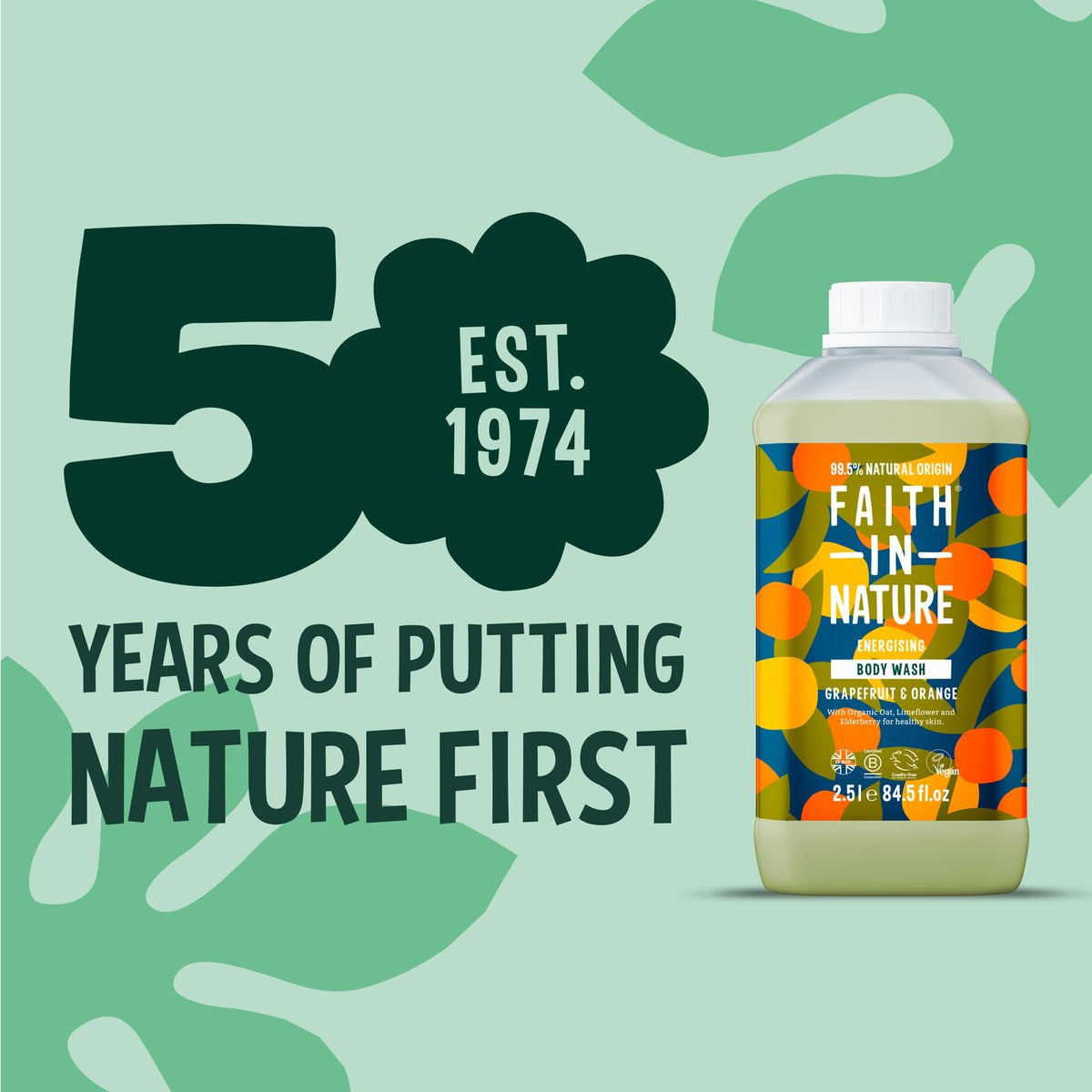 Faith In Nature Natural Fragrance Free Body Wash, Sensitive, Vegan and Cruelty Free, No SLS or Parabens, 400 ml