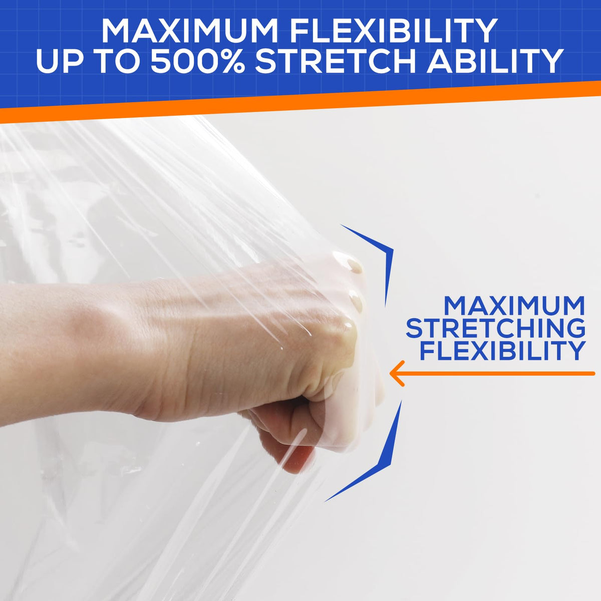 Rainberg Strong Heavy-Duty Stretch Film for Pallet Wrapping, Packaging and Moving for Furniture, Luggage, and Parcels, Water & Moisture Proof Pallet Stretch Shrink Wrap rolls 400mm x 250m (Black, 6)