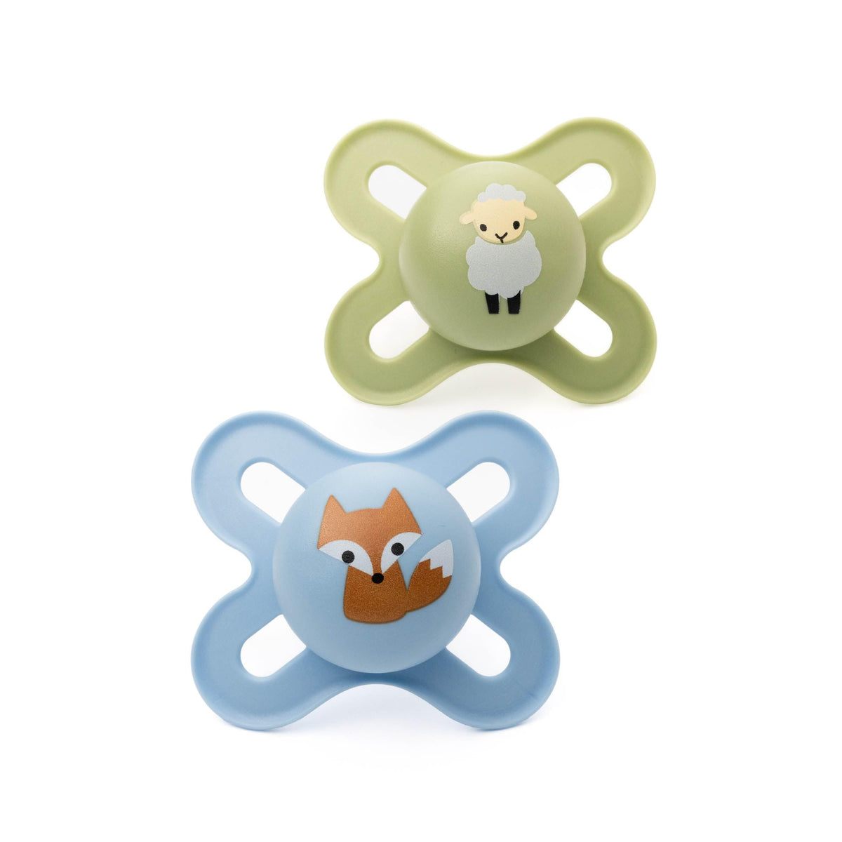 MAM Original Start Dummies, 0-2M, 2 Pack, Orthodontic Design, Cream/Yellow