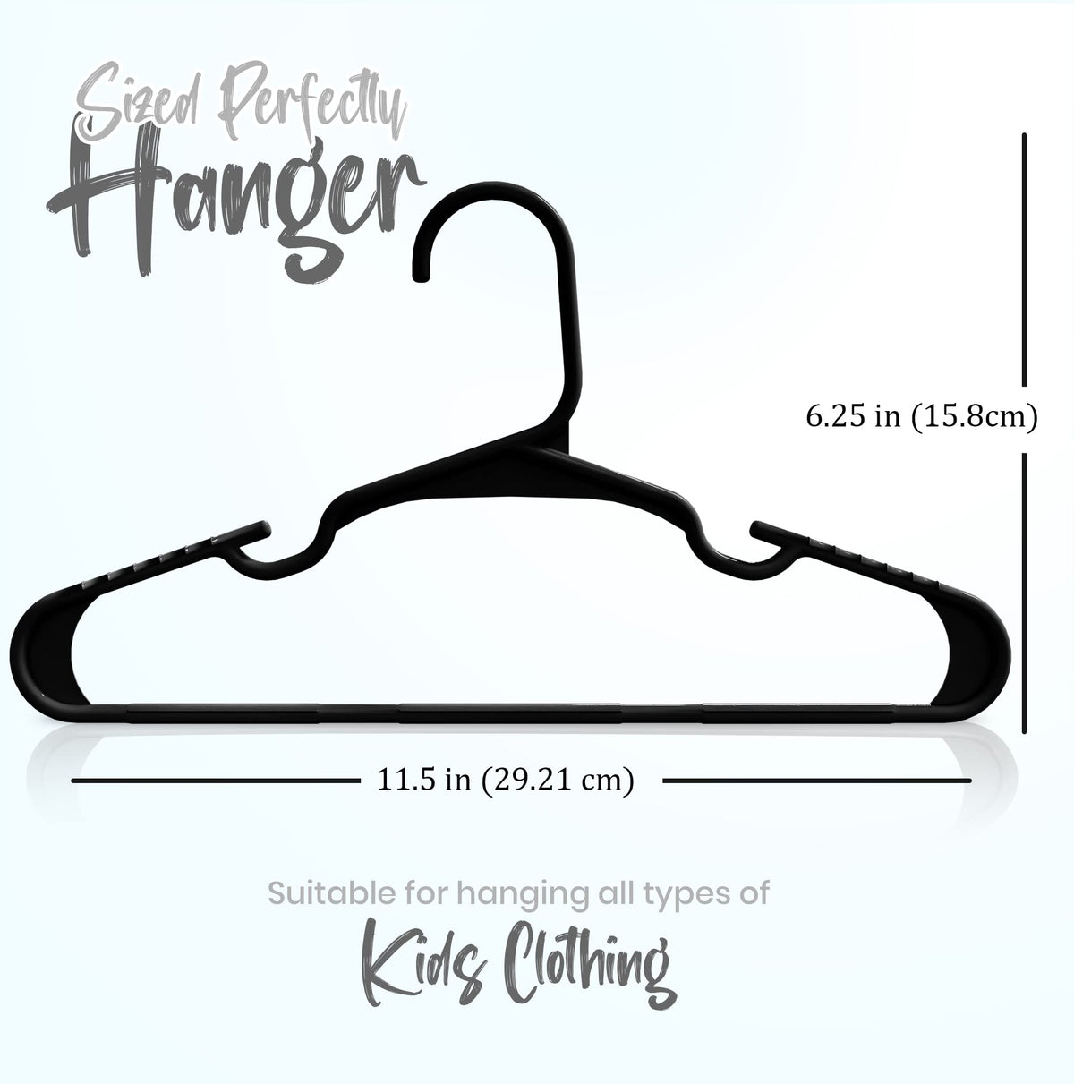 Utopia Home 20pcs Kids Hangers - 28cm Plastic Baby Hangers for Closet - Kids Hanger for Clothes and Baby Hanger for Closet - for Daily Standard Use (Grey)