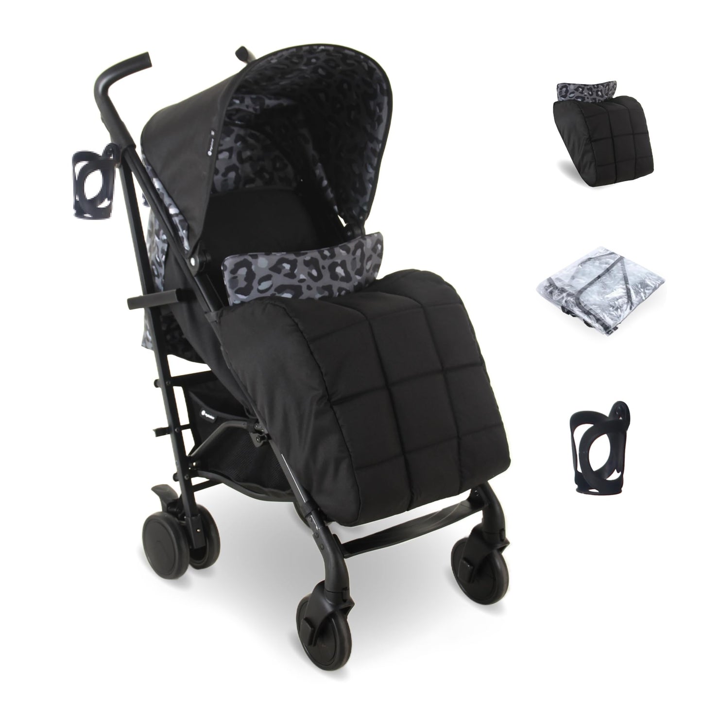 My Babiie MB51 Stroller – from Birth to 4 Years (22kg), Lightweight, Umbrella Fold, Travel Buggy for Toddlers, Pushchair Includes Footmuff, Cup Holder, Rain Cover - Blush Pink