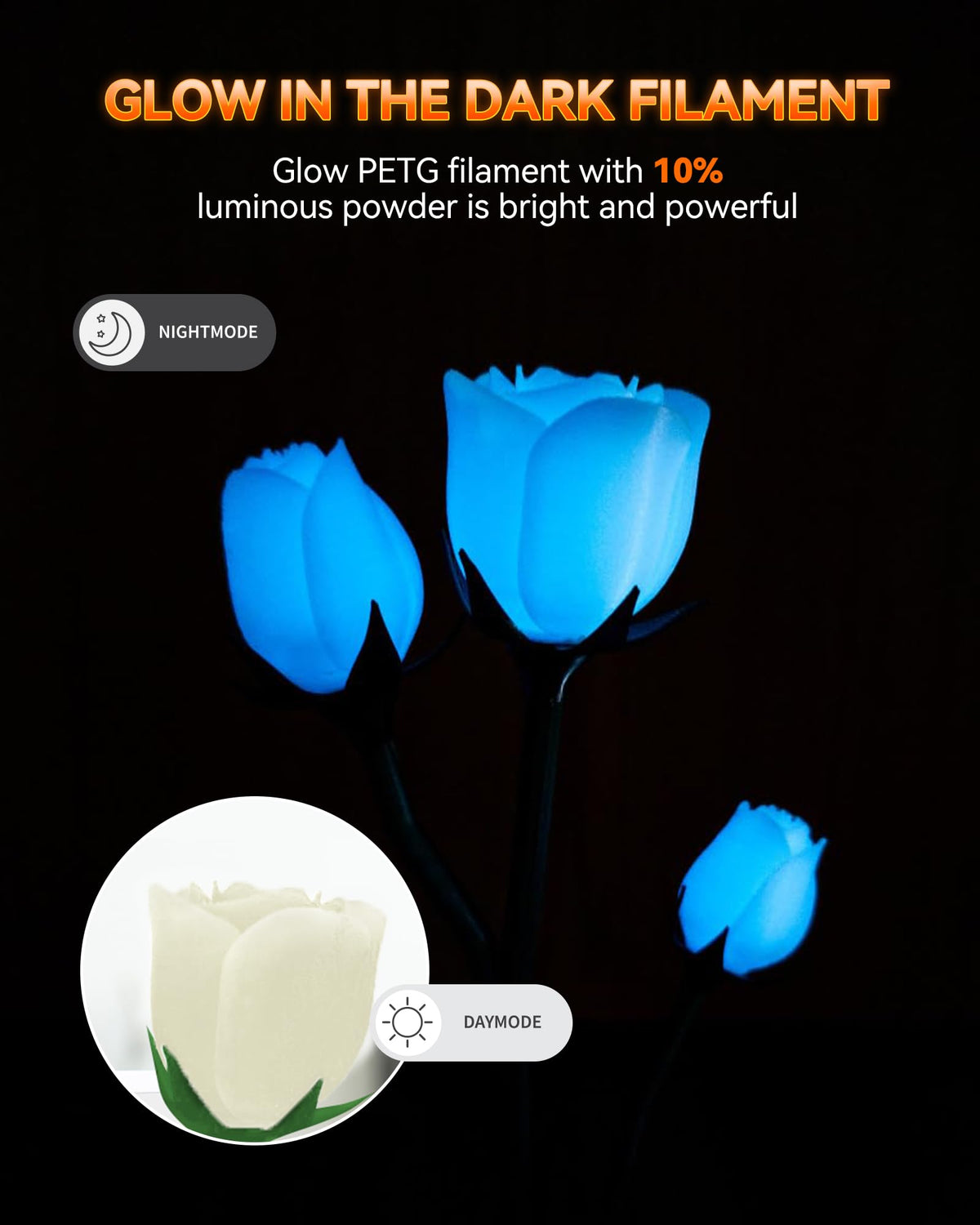 TECBEARS PETG Filament 1.75mm Black 1KG, High Strength & Toughness