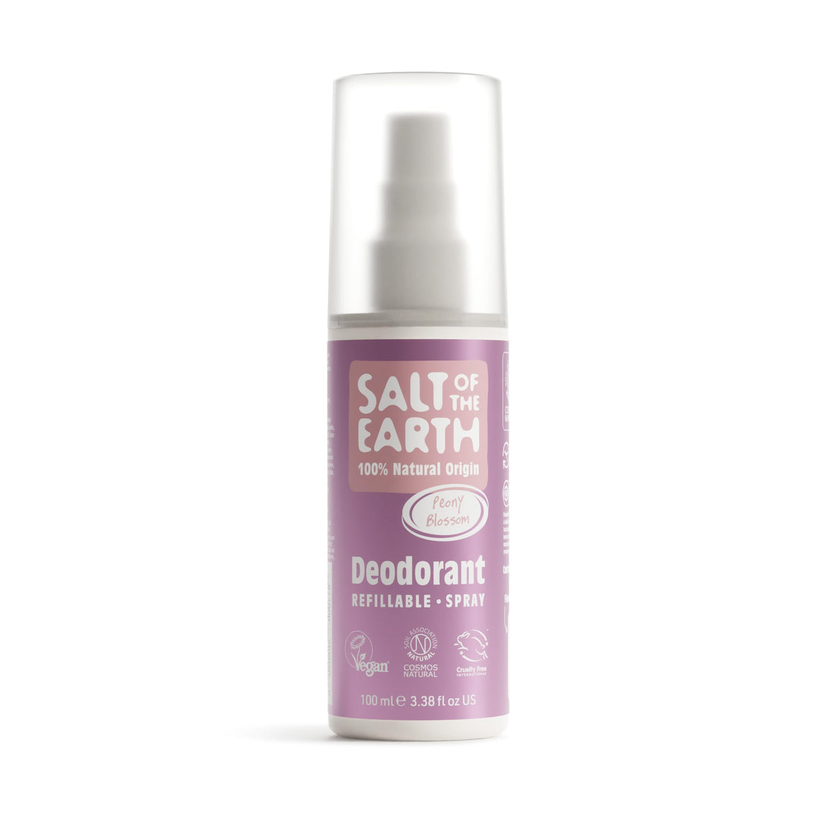 Salt of the Earth – Refillable Natural Deodorant Spray (3 Pack) – 100% Natural Origin Ingredients - Vegan, Long Lasting Protection – Suitable For Women, Men & Kids - 300ml (Unscented)