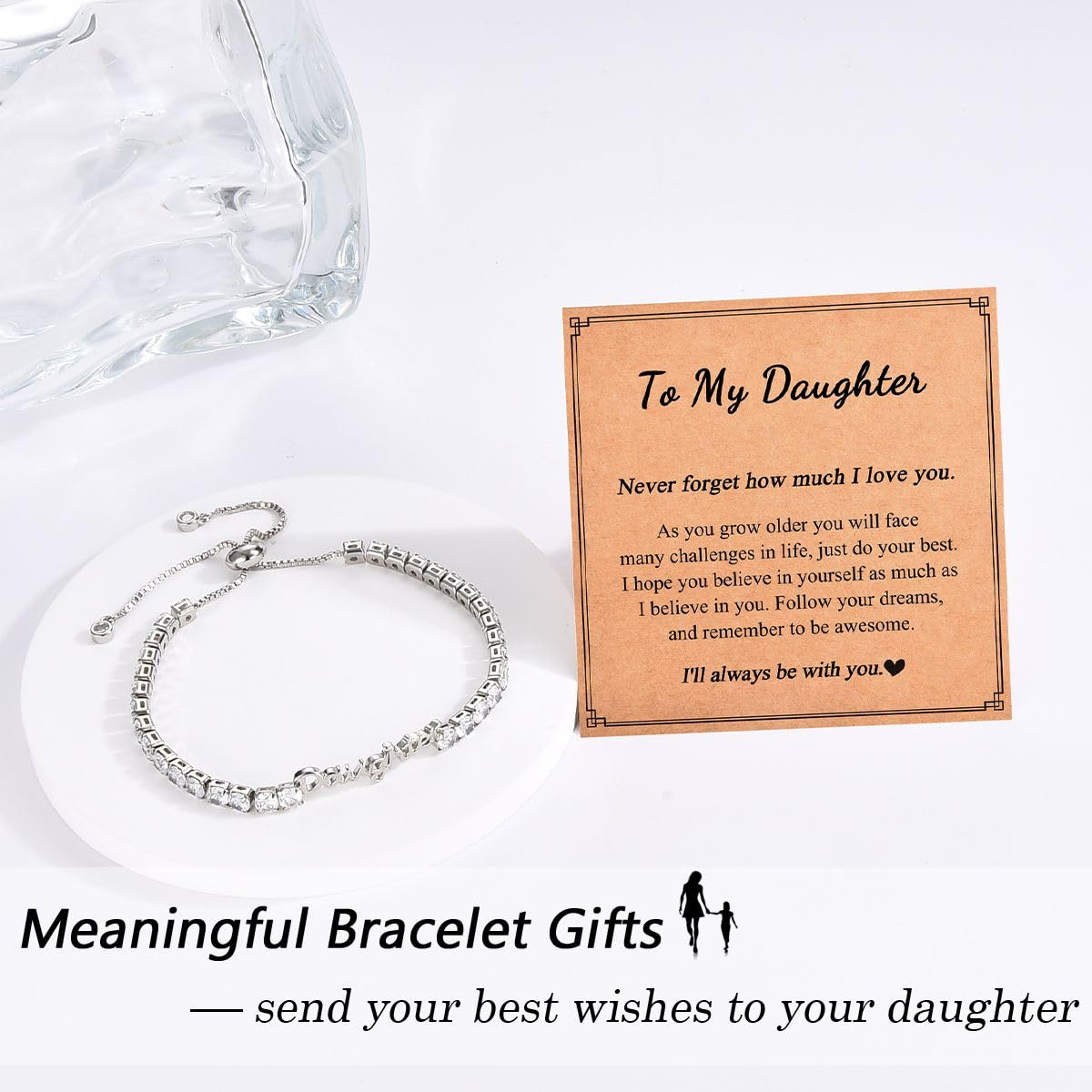 Birthday Gifts for Women Girls, Sparkling Cubic Zirconia Tennis Bracelet Gifts, Christmas Mothers Day Graduation Presents for Her