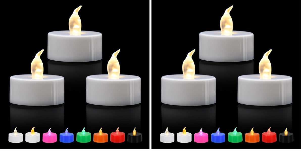 24 Pack LED Tea Lights, Warm White Light, for Decoration