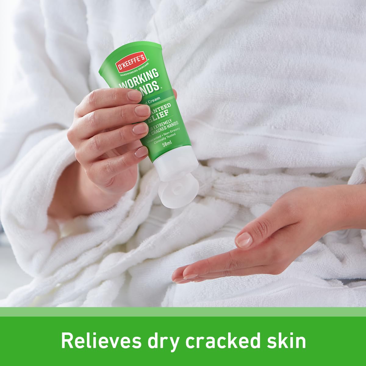 O'Keeffe's Working Hands, 96 g Jar 2 Pack - Hand Cream for Extremely Dry, Cracked Hands | Instantly Increases Moisture Content, Forms a Protective Layer and Prevents Moisture Loss