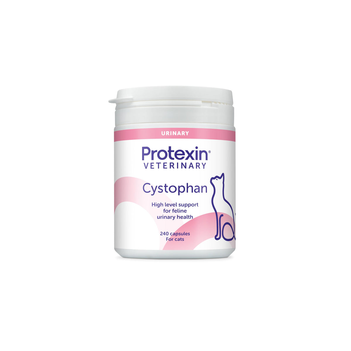 Protexin Veterinary Cystophan for Cats, Urinary & Bladder Health Supplement with N-acetyl-D-glucosamine, Meat-Free Chicken Flavour Capsules, 30 Capsules