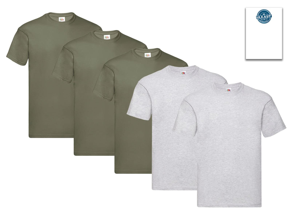 Fruit of the Loom Men's T-Shirt Iconic Tee, Lightweight Ringspun Tee, 5 Pack