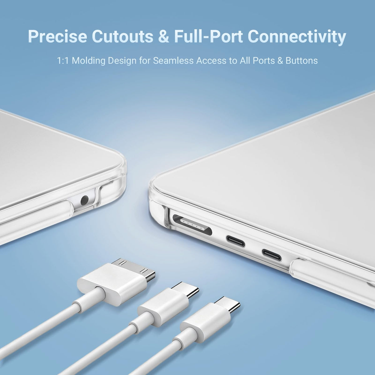 MOSISO Compatible with MacBook Air 13 inch Case M5-M2, Crystal Clear