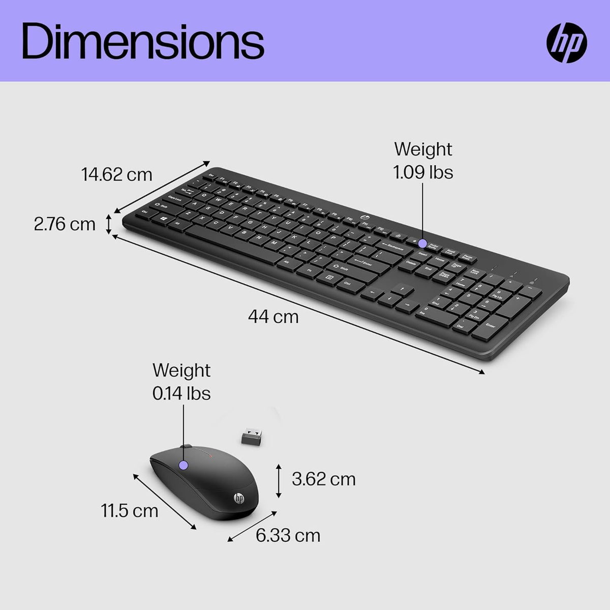 HP Home Office Bundle, 230 Wireless Mouse and Keyboard, 320 FHD USBA Webcam