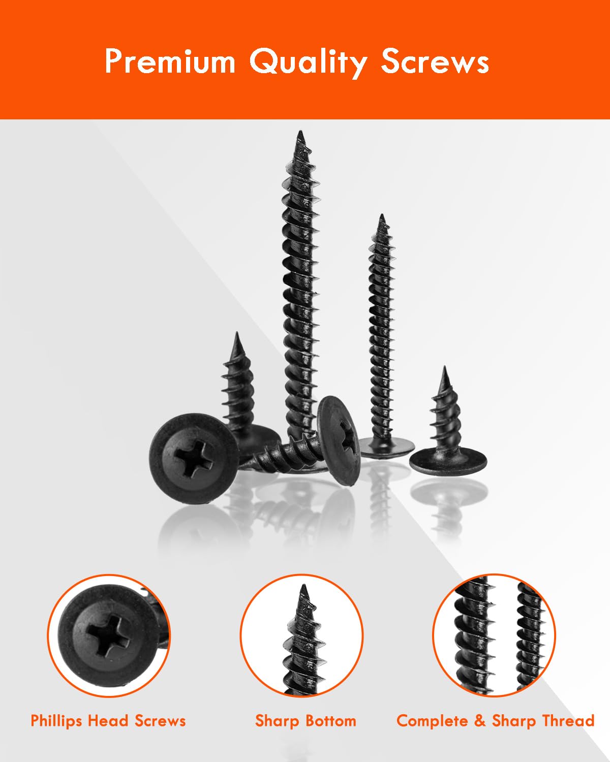 Wood Screws 800PCS Assortment, Countersunk Self Tapping Screws