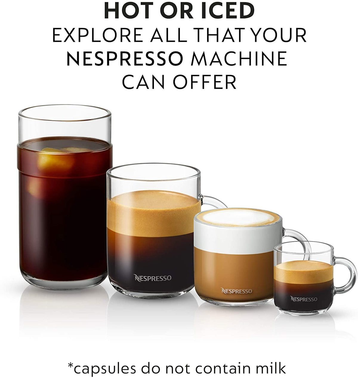 Nespresso Vertuo Coffee Pods Espresso Variety Pack - 30 Capsules (3 sleeves) Includes 10 Altissio, 10 Diavolto, 10 Voltesso Pods