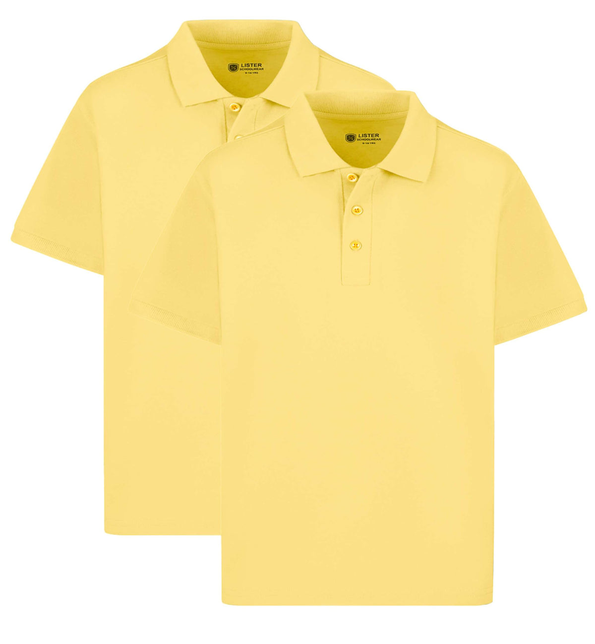 2 Pack Boys Plain 100% Cotton Ages 3-16y Polo Shirts Children School T-Shirt Uniform Summer