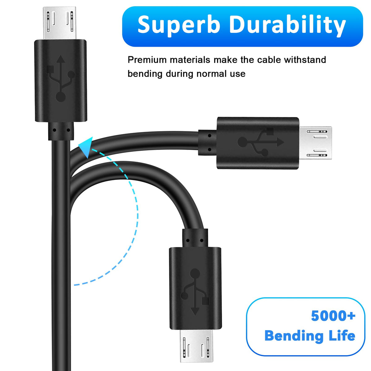 Usb Charger Cable for PS4 Controller,Work for Sony PlayStation 4/ PS4 Slim/ PS4 Pro/Xbox One (6FT/1.8M)