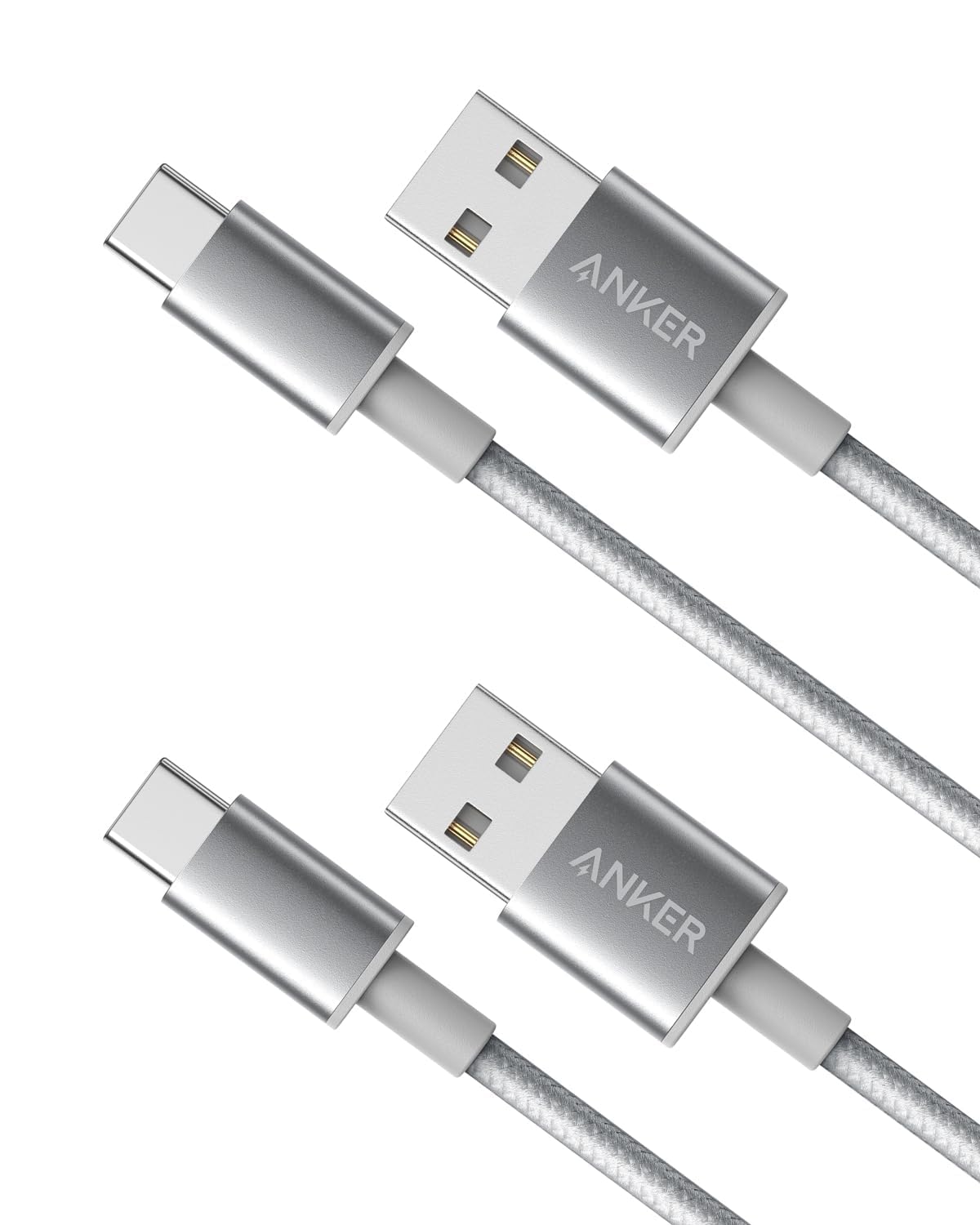 Anker USB C Charger Cable, 2-Pack 6 ft (1.8 m) USB to USB C Cable, USB A to USB C Braided Phone Charger Cable for iPhone 17/16/15, iPad Pro, Samsung Galaxy, and More(Black)