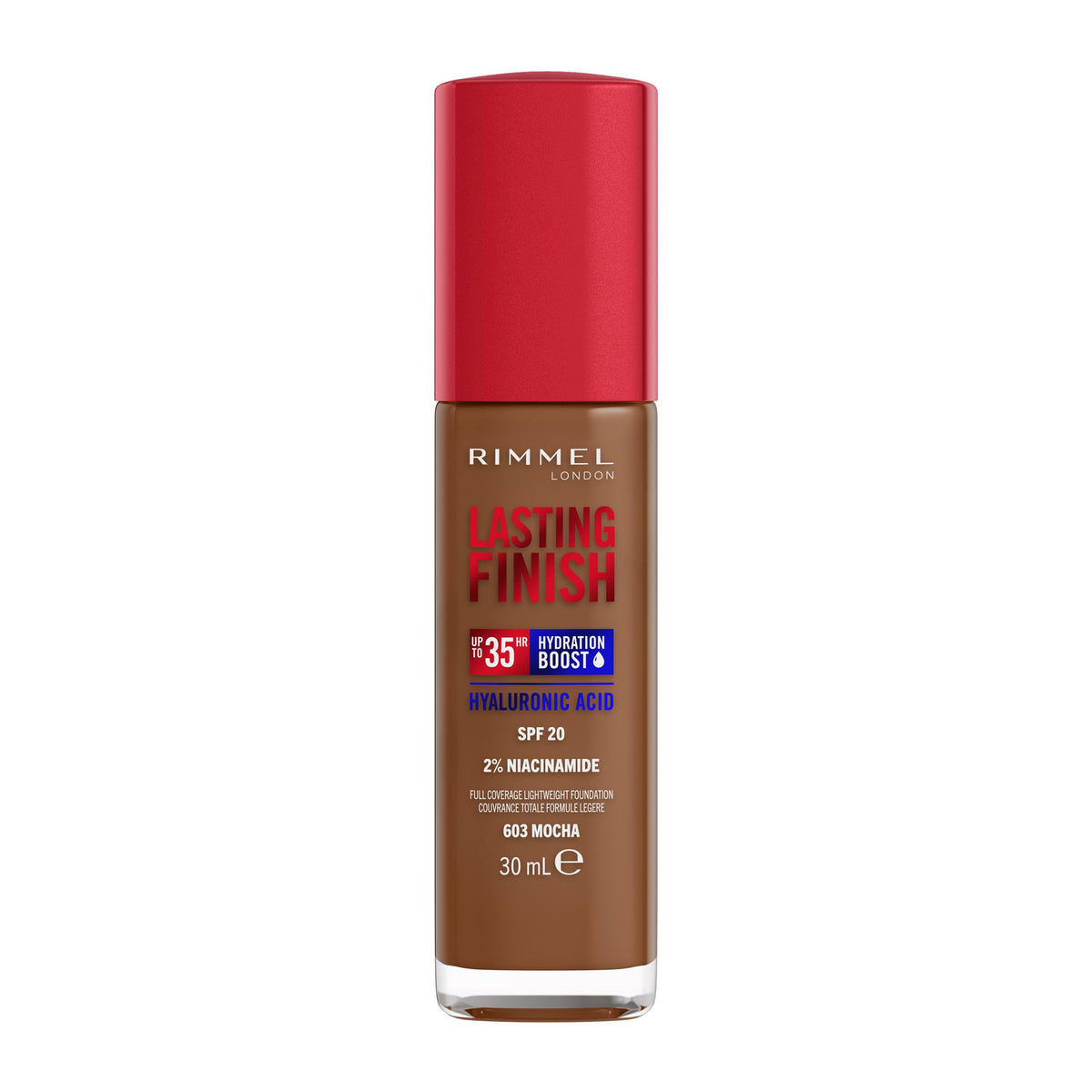 Rimmel Lasting Finish 35Hr Foundation 300 Sand, Full Coverage, Hydrating, SPF20, Hyaluronic Acid, Vitamin E, 2% Niacinamide, All Day Wear, Vegan, Cruelty Free
