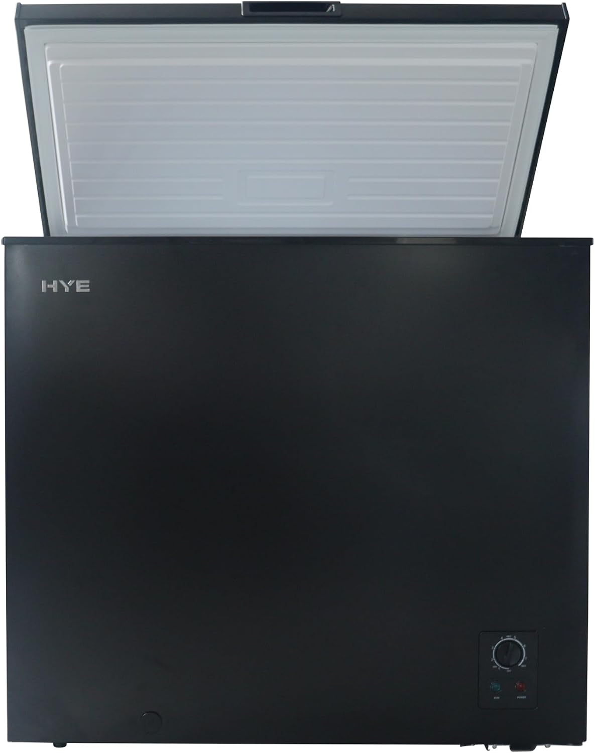 HYE Chest Freezer - 205L Capacity, Freestanding Design, Black