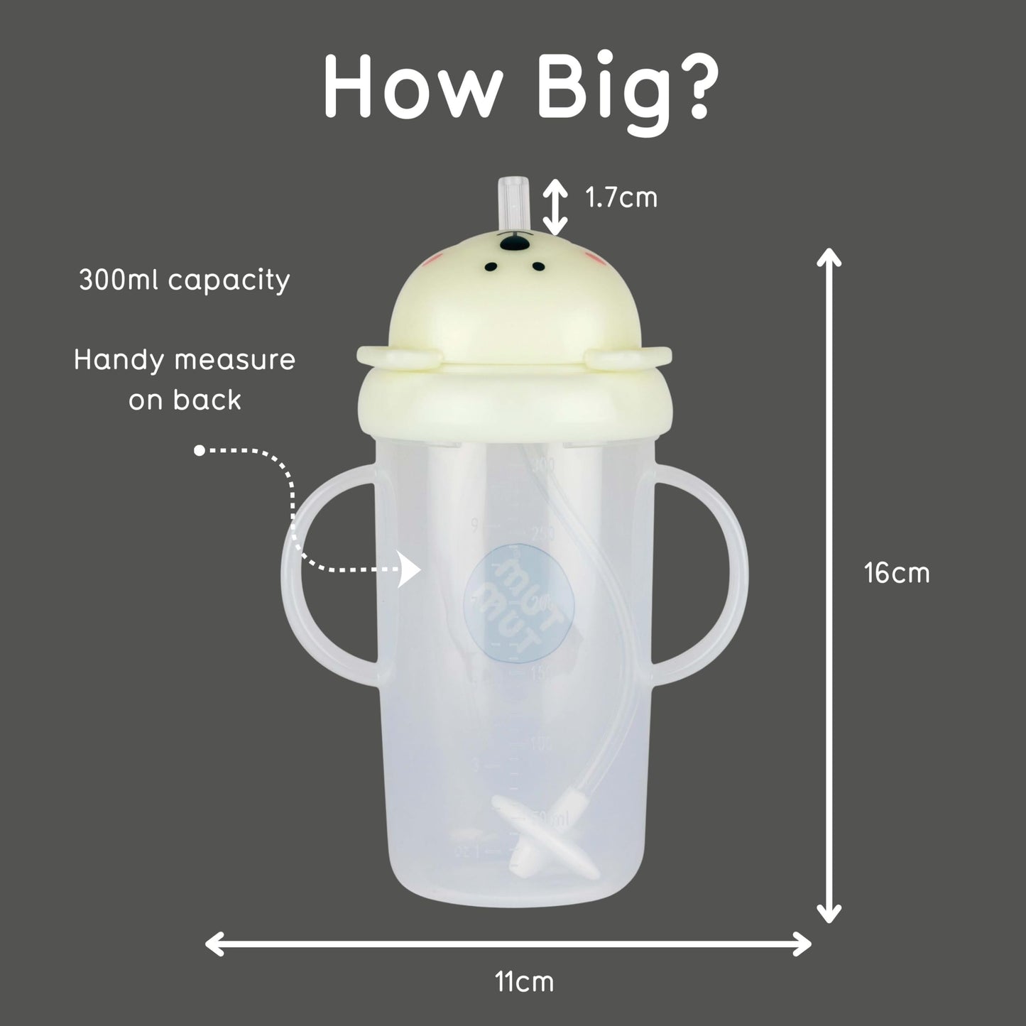 TUM TUM Tippy Up Free Flow Sippy Cup (No Valve), Sippy Cup for Toddlers, 200ml, BPA Free (Betsy Bear S3)