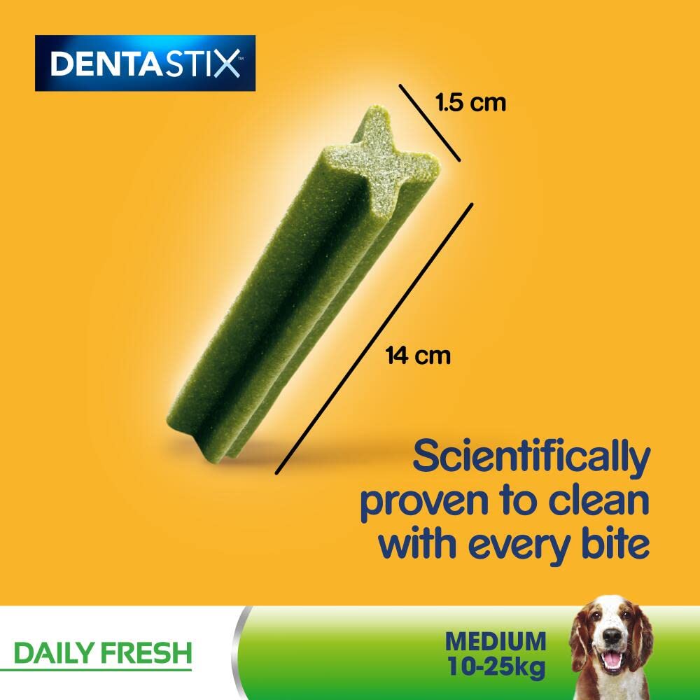 Pedigree DentaStix - Daily Dental Chews For Medium Dogs (10-25 kg), 112 Sticks