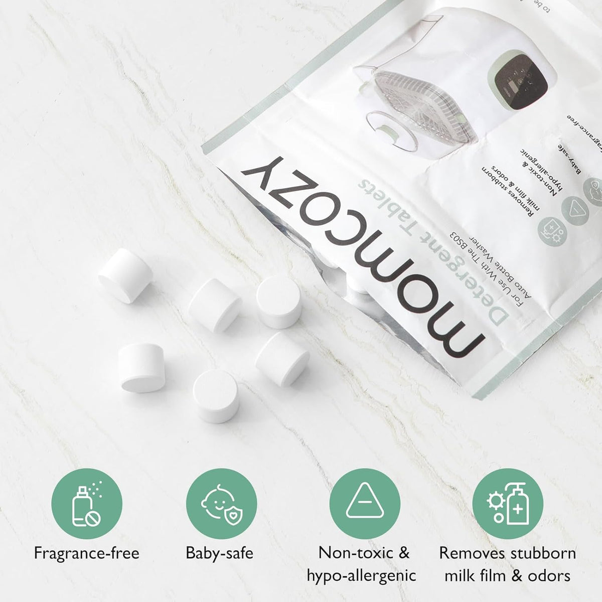 Momcozy Official Washing Block for KleanPal Pro Baby Bottle Washer, 120 Pcs