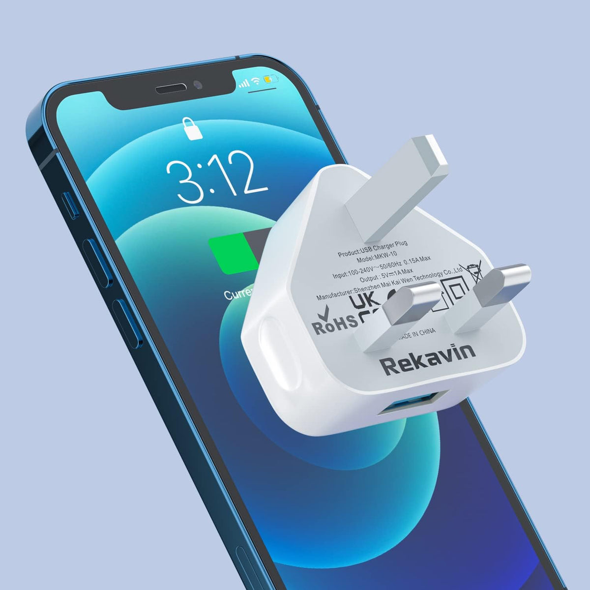 USB Plug,2Pack USB Plug UK Adaptor Phone Charger Mains Charge Dual Port Twin Wall Plugs with Smart IC 5V 1AMP Charging Compatible with iPhone 16 15 14 13 12 11 XS XR X 8 7 6,iPad Pro,Samsung,Mobile