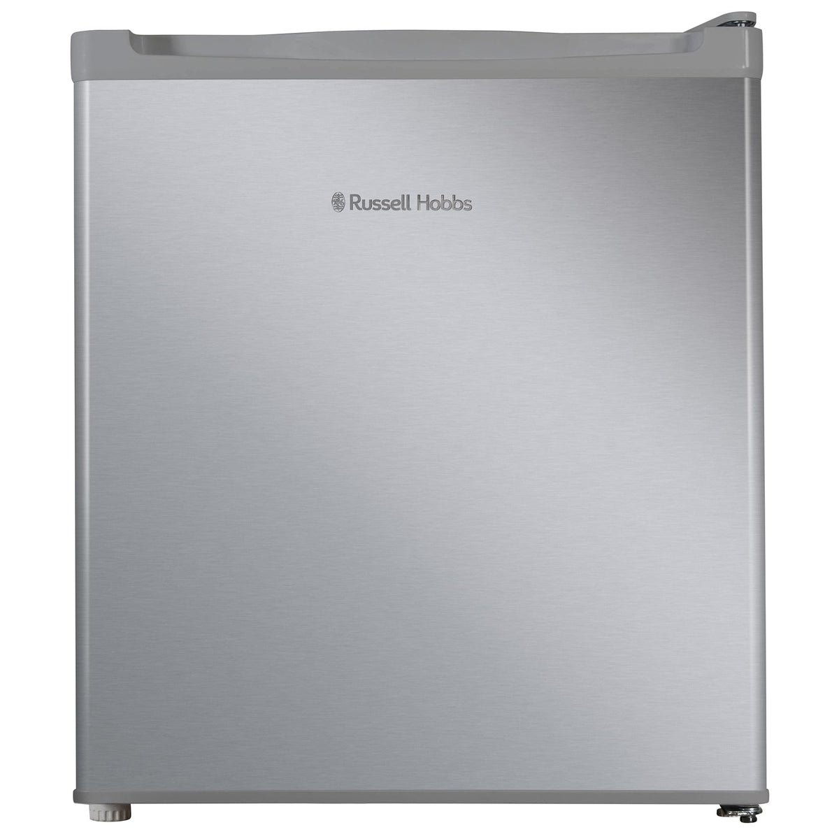 Russell Hobbs Table Top Larder Mini Fridge 66L Capacity, Reversible Door & Adjustable Feet, 0 to 8 Degrees Manual Temperature Control, Silver RH67TTLF0E1SS