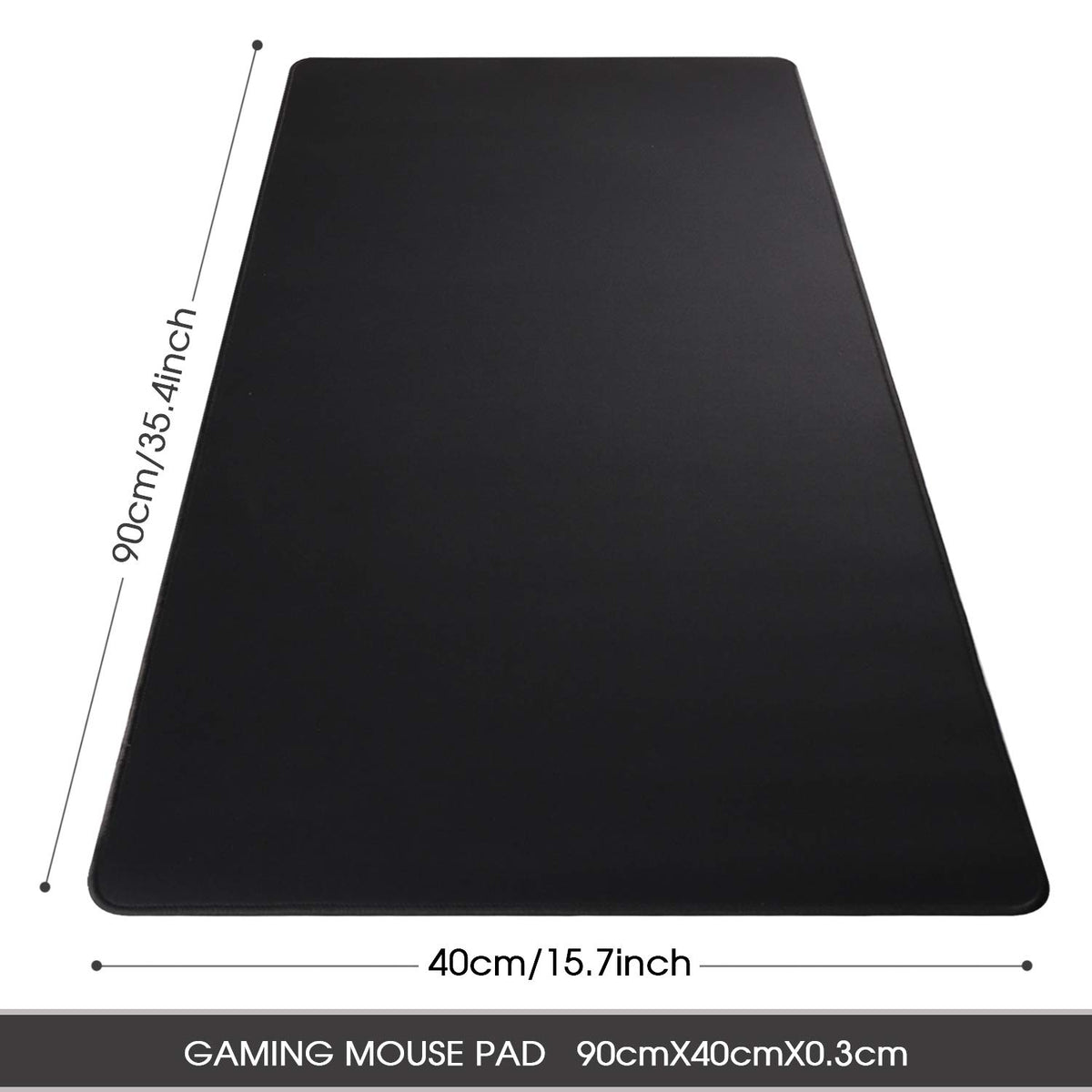 Gaming Mouse Mat/Large Mouse Pad 900 x 400 x 3mm / XXL mouse pad/large size | improved precision and speed | rubber base for stable grip on smooth surfaces | non-slip (90x40 Black)