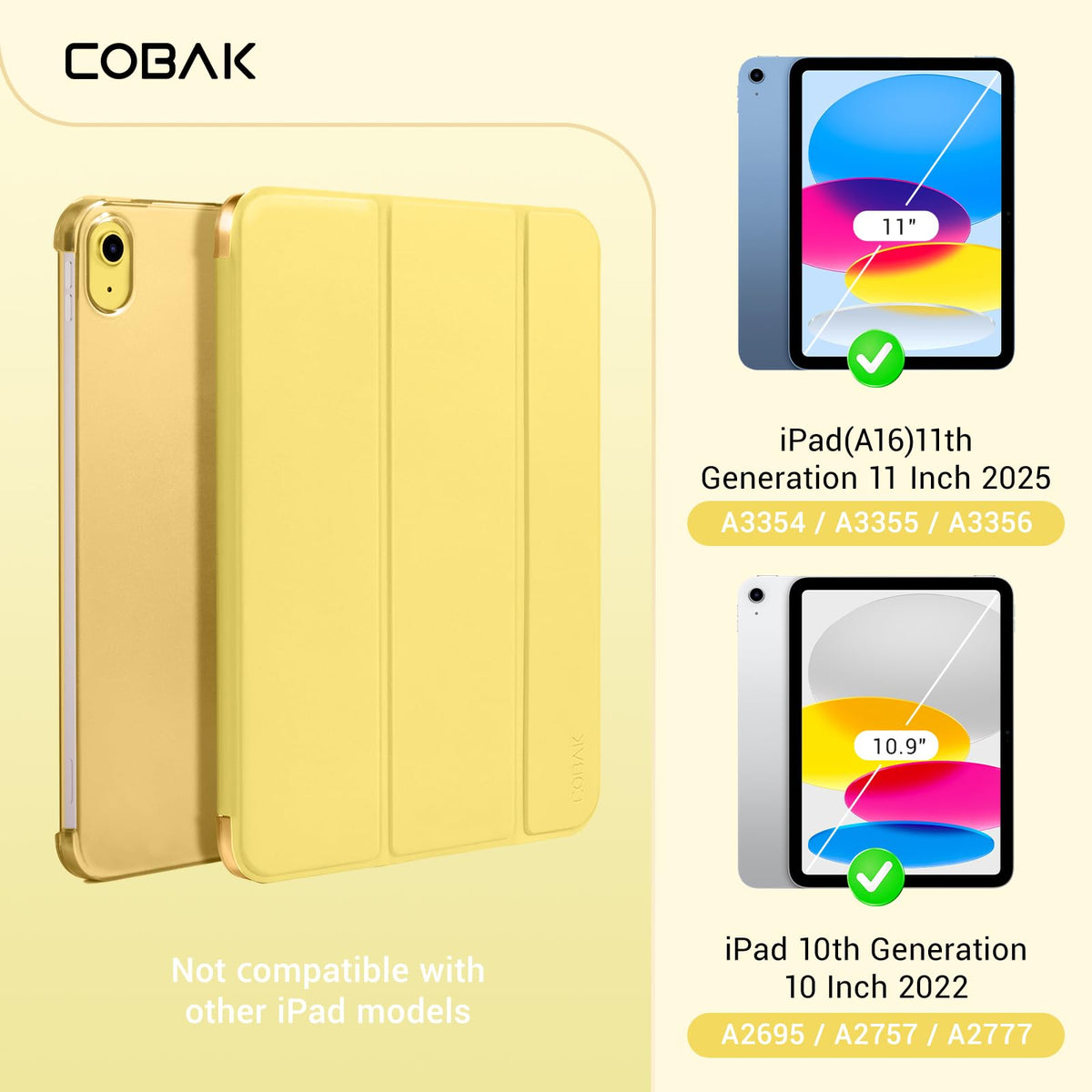 CoBak Case for for iPad A16 11th Gen 11" /10th Gen 10.9"