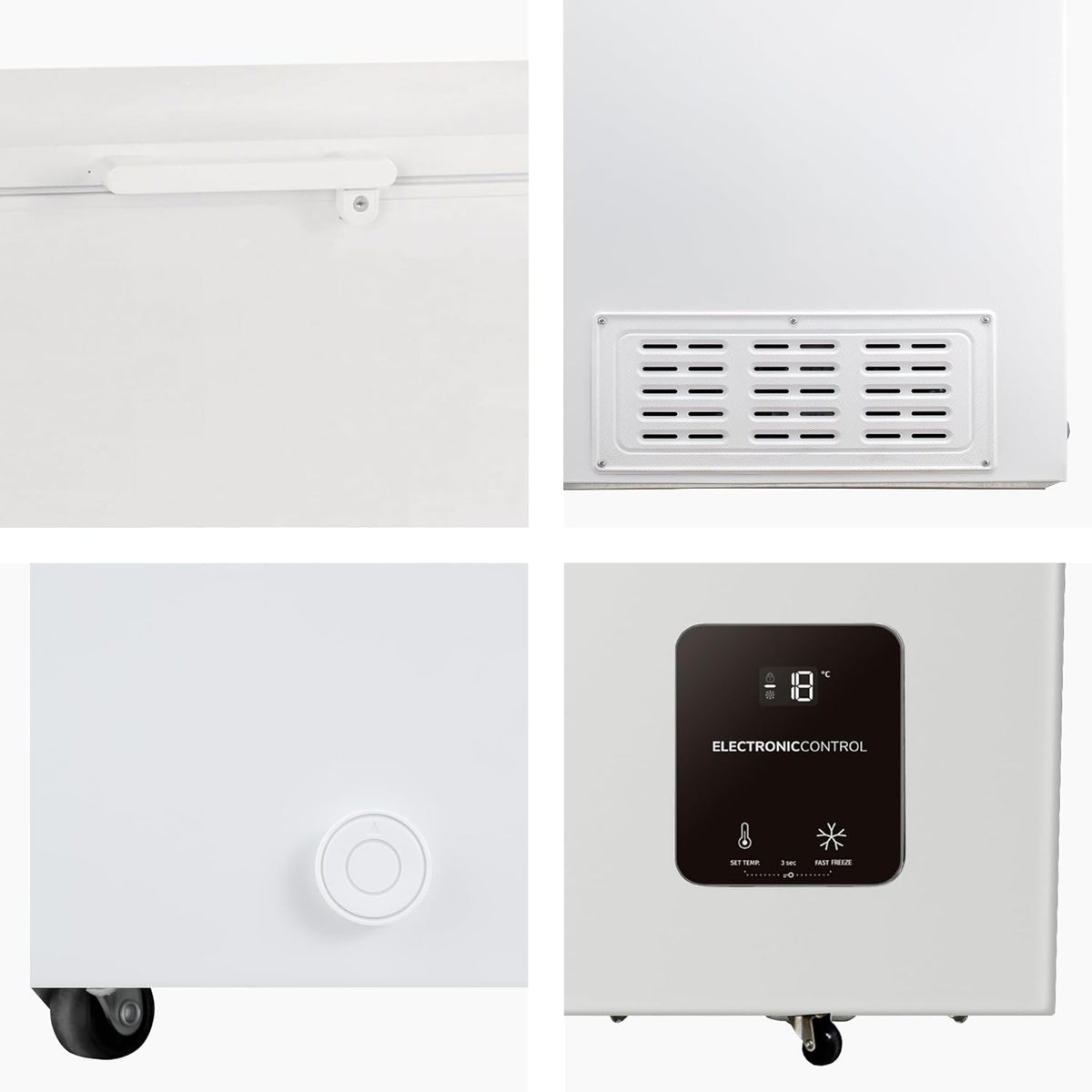 Hisense FC386D4AWLE 297Litres Freestanding Chest Freezer, 4 Star Freezer Rating, E Rated in White