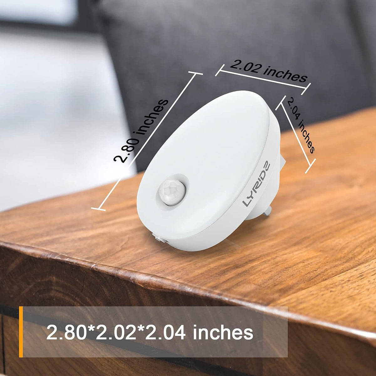 Lyridz Night Light Plug in Wall (2 Pack), LED Motion Sensor Lights Indoor