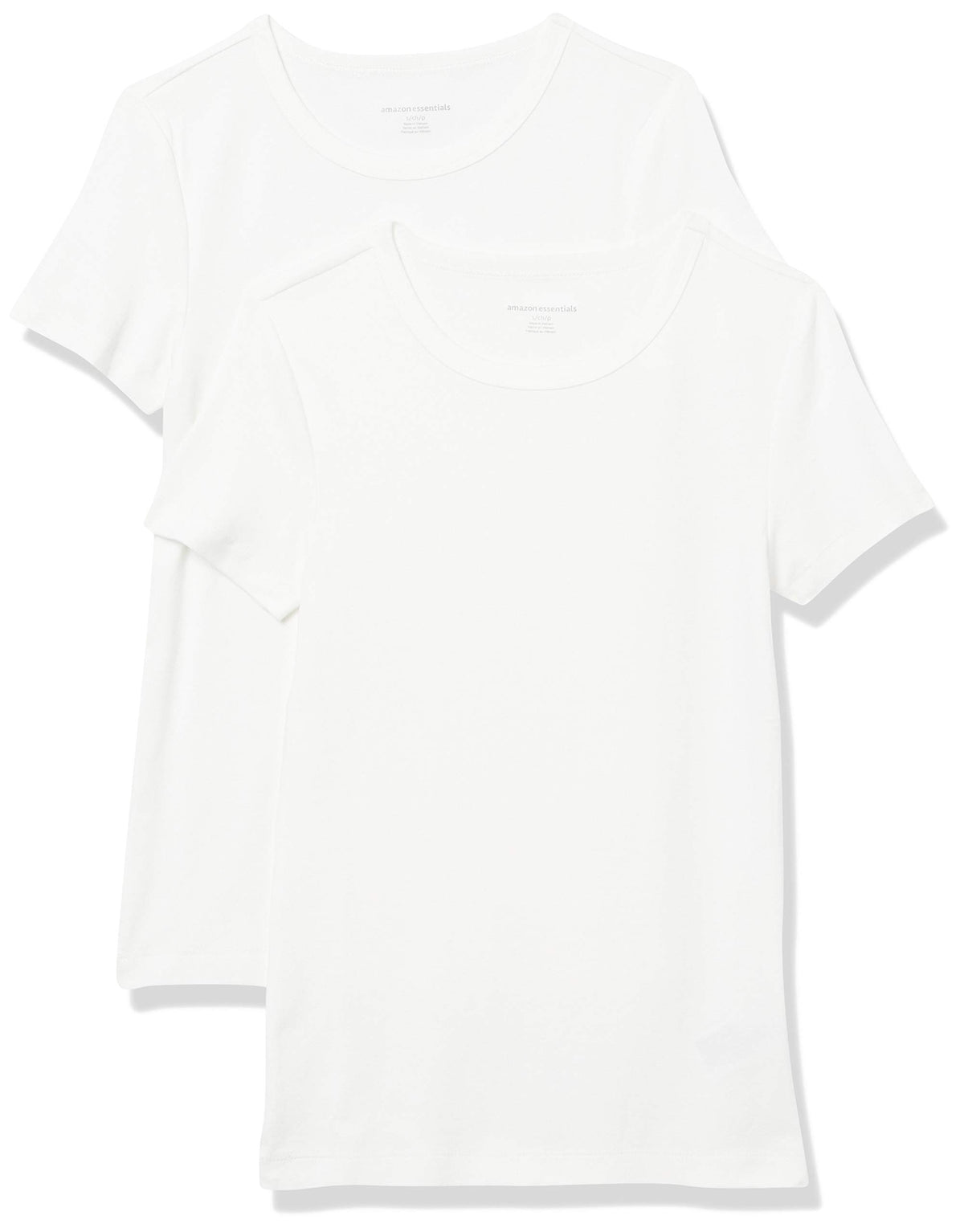 Amazon Essentials Women's Slim-Fit Short-Sleeve Crewneck T-Shirt, Pack of 2