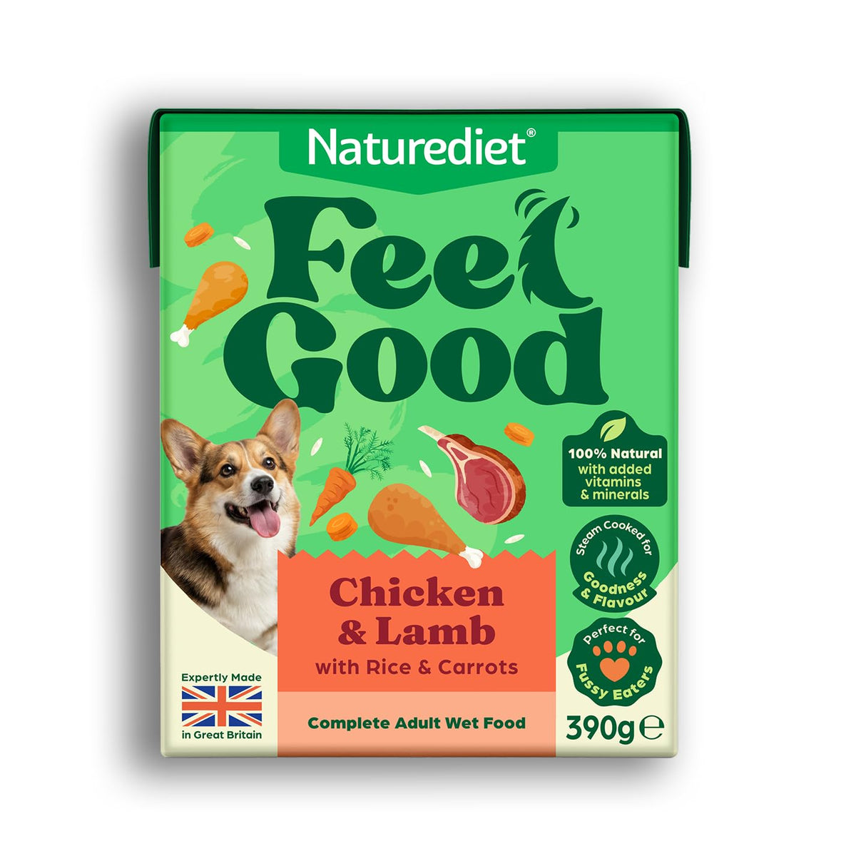Naturediet Feel Good Wet Dog Food Selection Pack, 390g x 16 Cartons