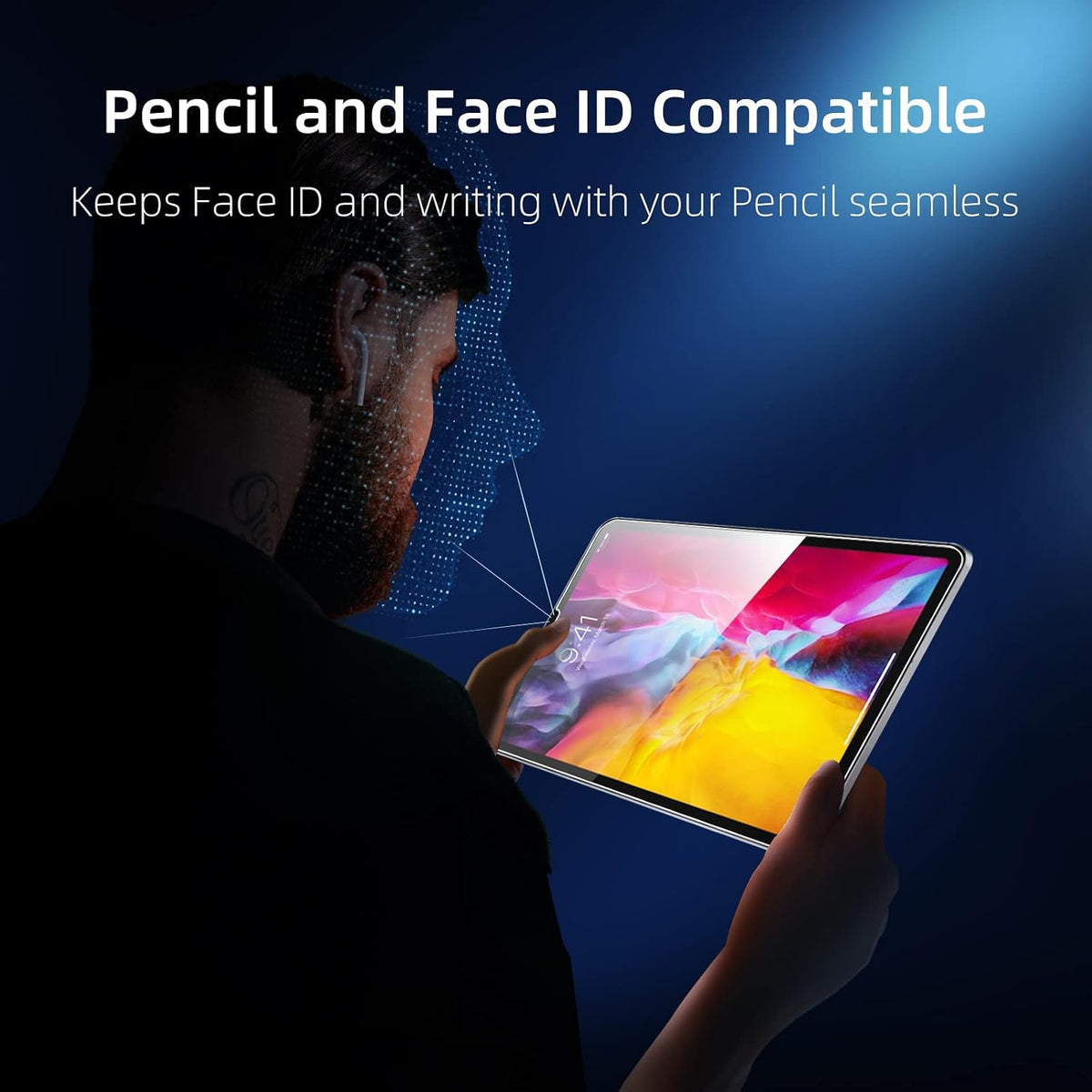 NEW'C for iPad Air 5/4, iPad Pro 11-inch Screen Protector Tempered Glass