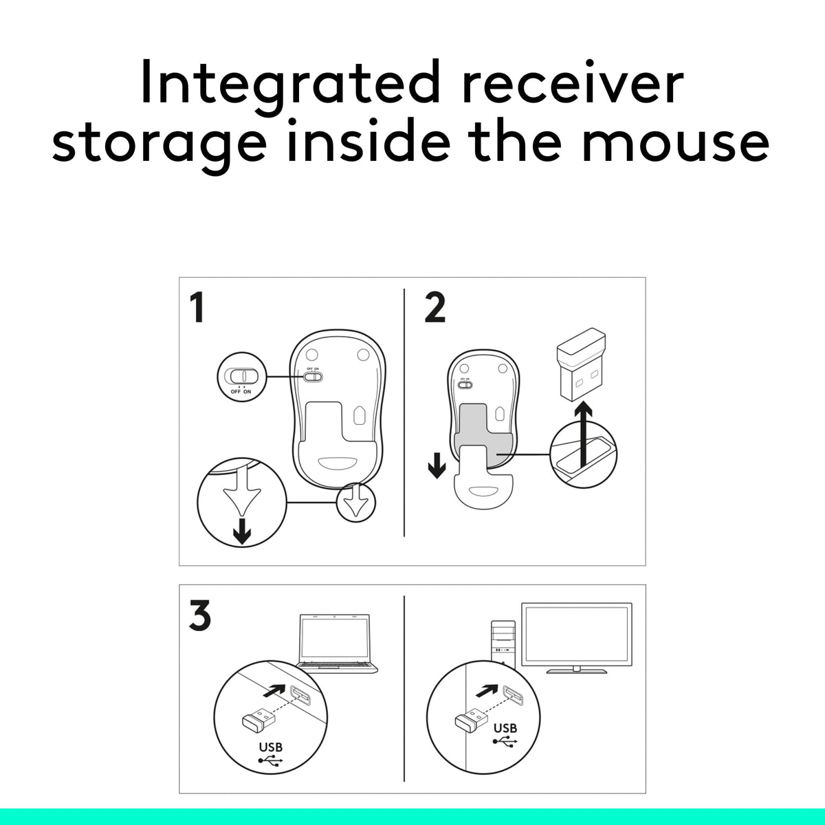 Logitech M185 Wireless Mouse, 2.4GHz with USB Mini Receiver