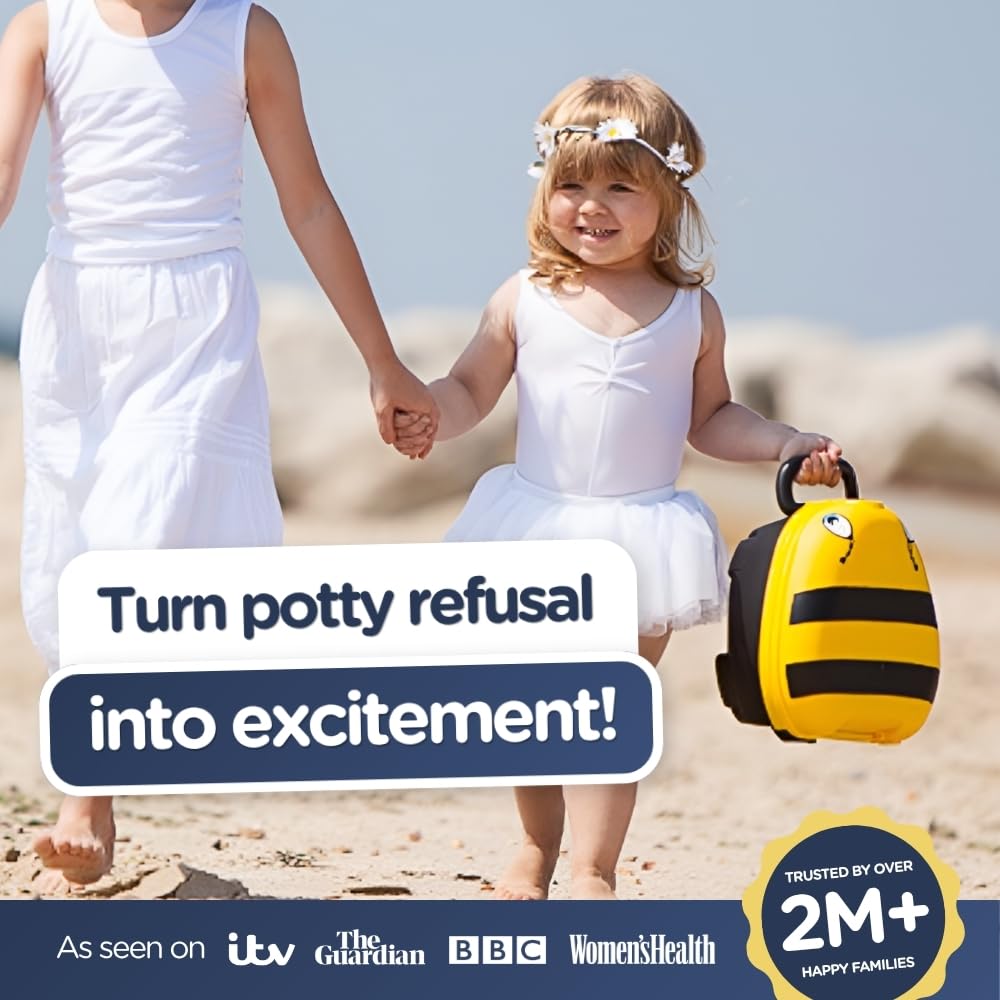 My Carry Potty - Travel Potty, Award-Winning Portable Toddler Toilet Seat for Kids to Take Everywhere (Ladybird)
