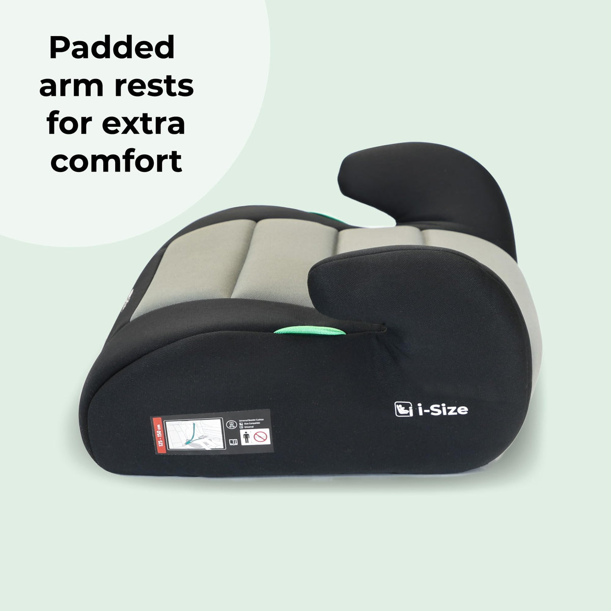 My Babiie MBCSB10 Booster Car Seat - Lightweight at 1kg, Approx. 6-12 Years (125-150cm, 22-36kg), R129, i-Size Backless Child Car Seat, Group 3, Compact, Portable, Ideal for Travel - Pink Leopard