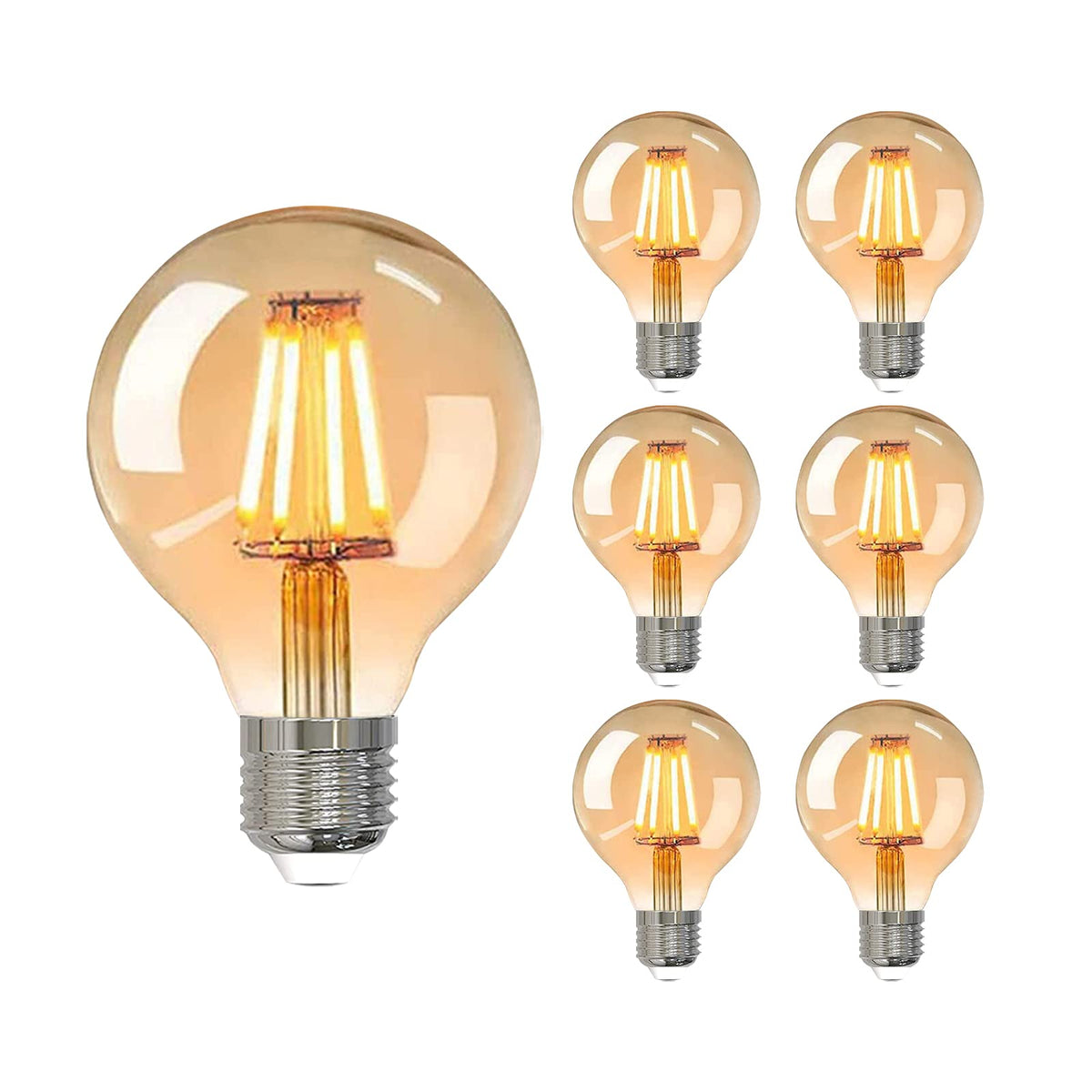 YOUDIAN E27 LED Edison Screw Bulb,Vintage Light Bulb ST64 4W(Pack of 2)