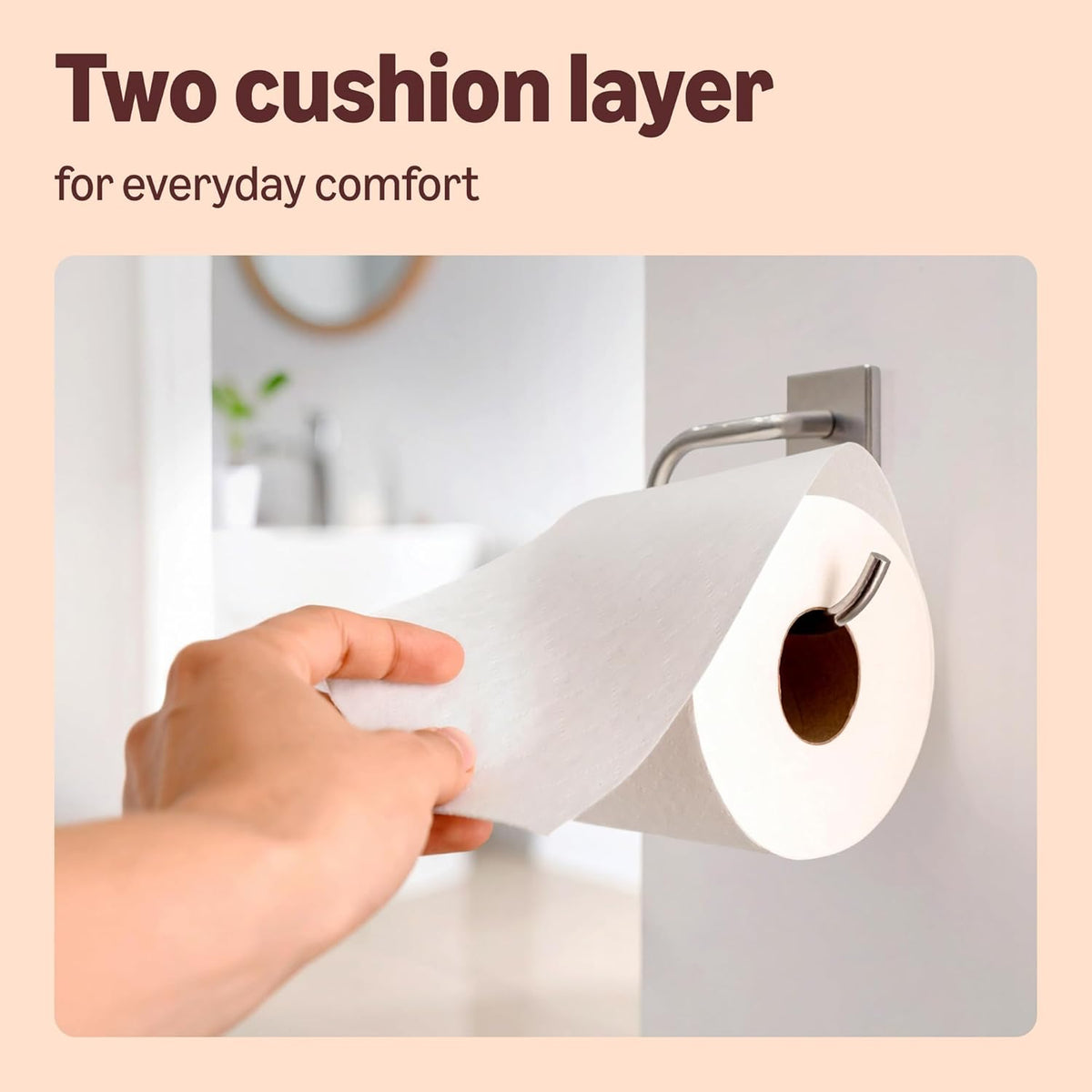 Our Essentials by Amazon Toilet Tissue Classic Roll, 2-ply, 24 Rolls (1 Pack of 24), 200 Sheets per Roll