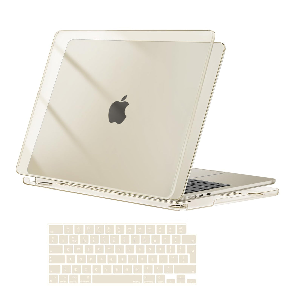 MOSISO Compatible with MacBook Air 13 inch Case M5-M2, Crystal Clear