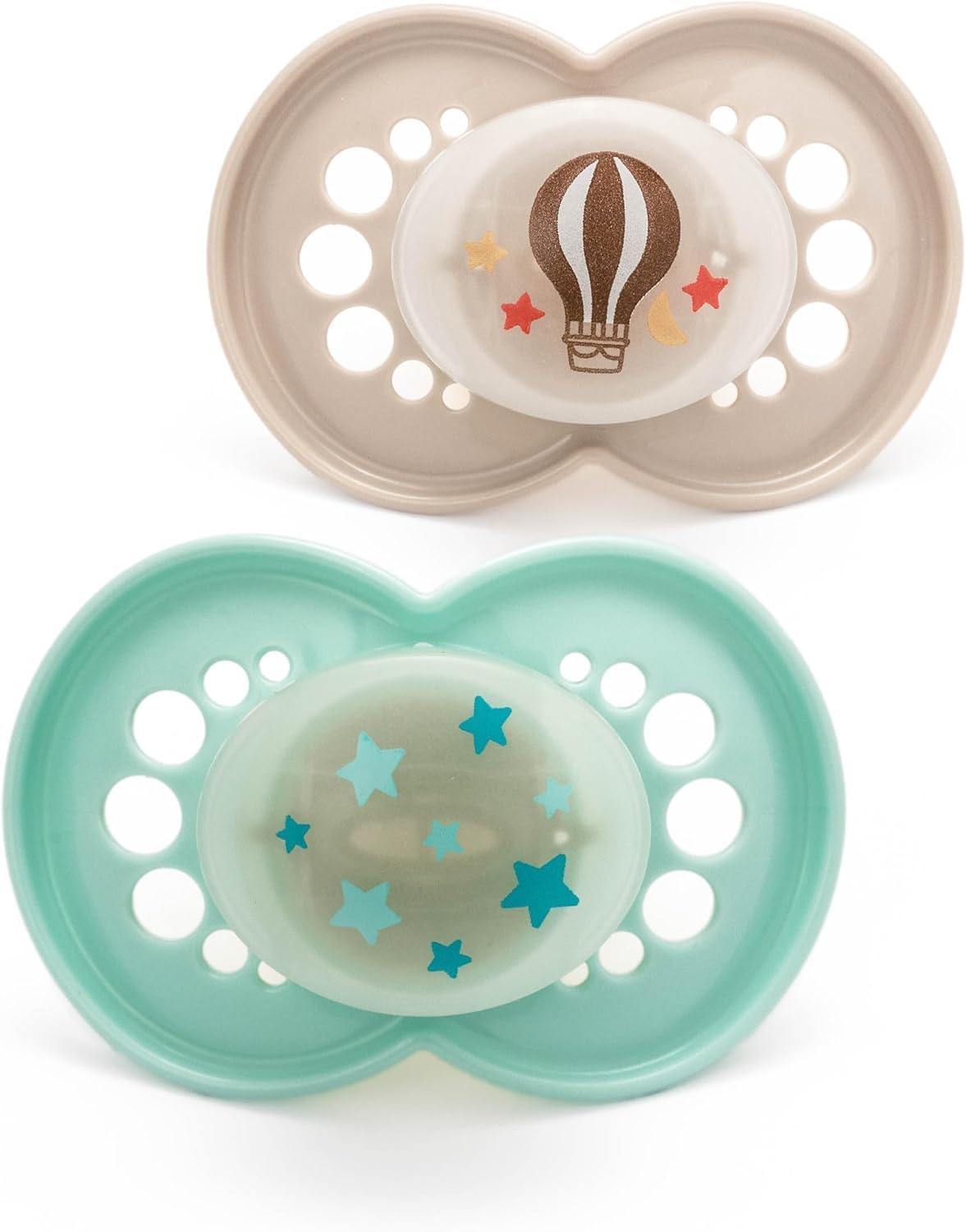 MAM Original Dummies, 18-36M, 2 Pack, Orthodontic Design, Blue/Green