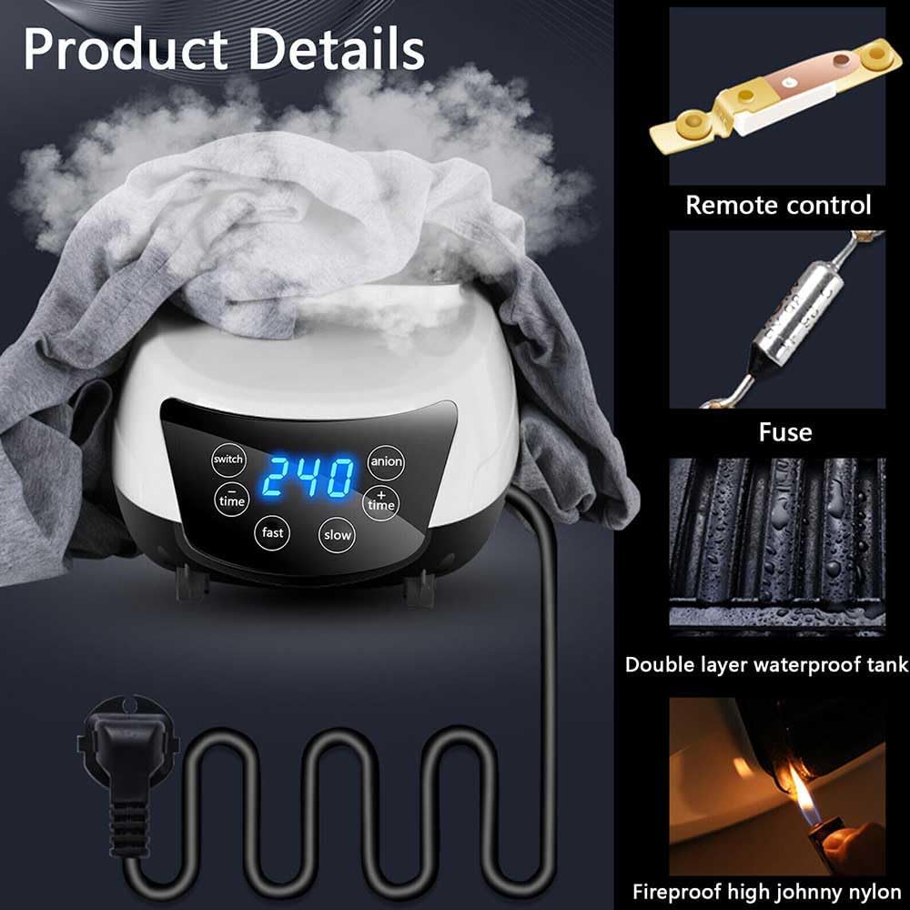 Portable Electric Clothes Dryer 1500W, Heated Clothes Dryer Indoor with Timer and Remote Control, Dry Clothes Indoors with Low Noise Operation