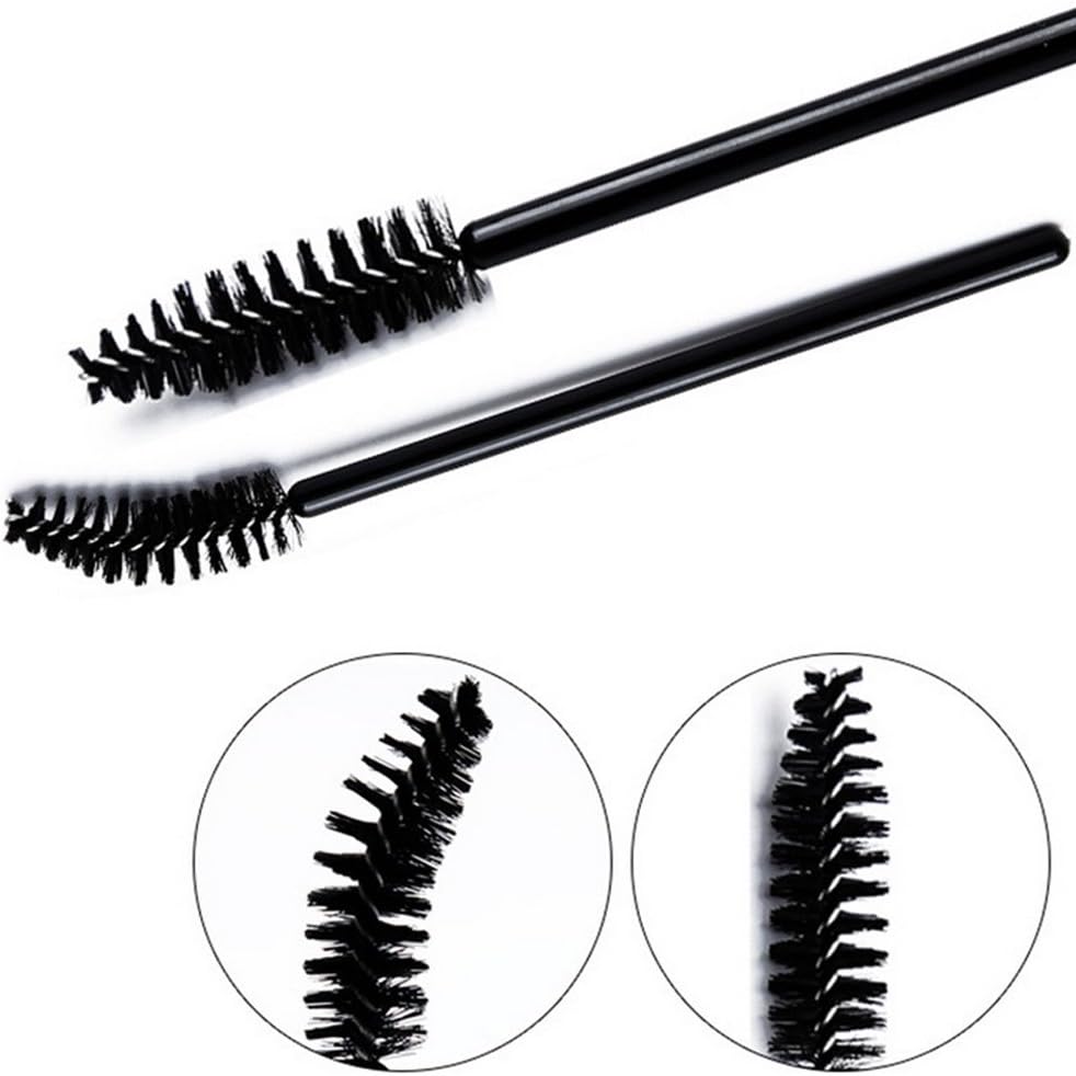G2PLUS 100 PCS Black Disposable Eyelash Brushes Spoolies: