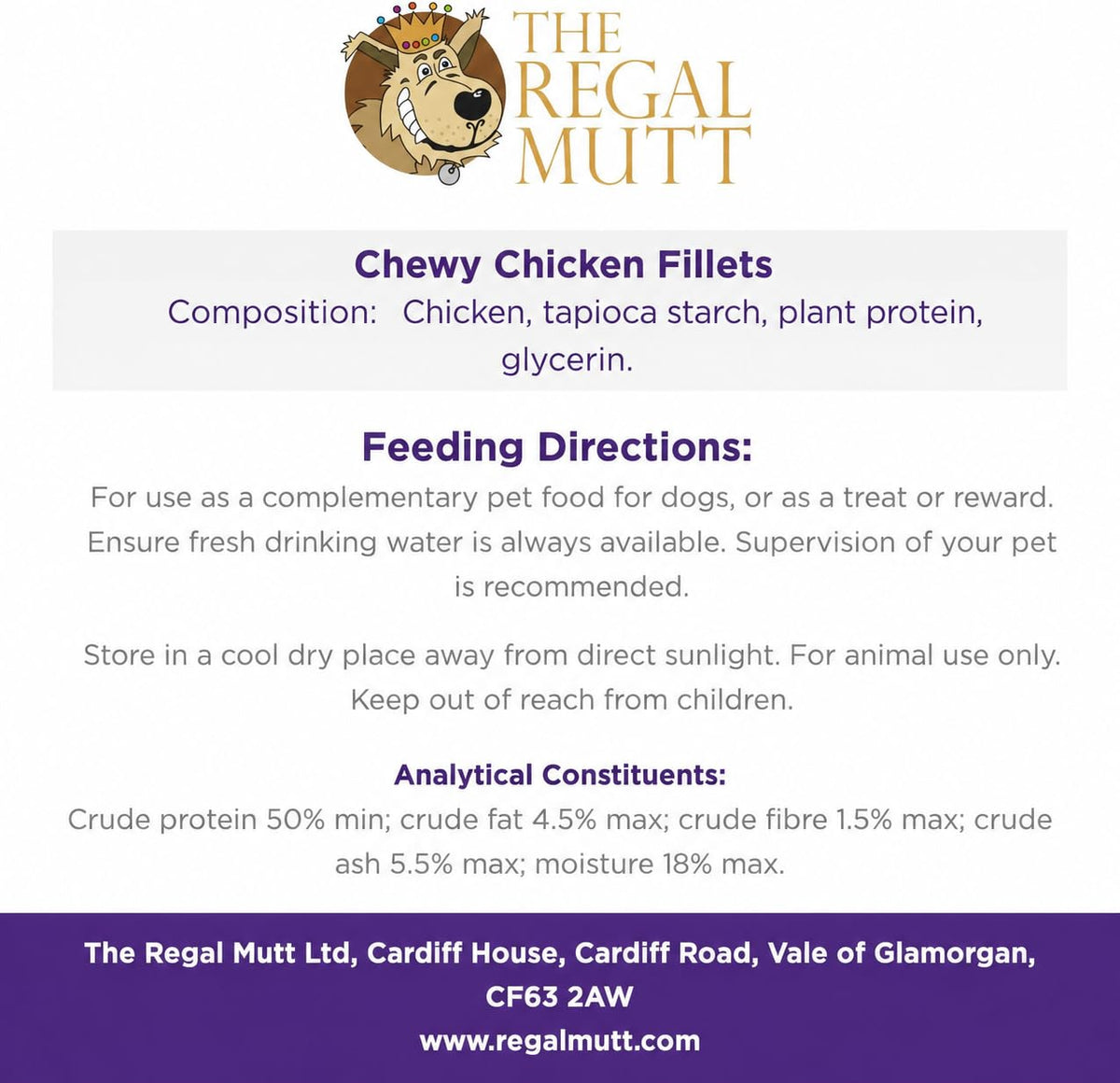 The Regal Mutt - Chewy Duck Fillets - 1kg Bag