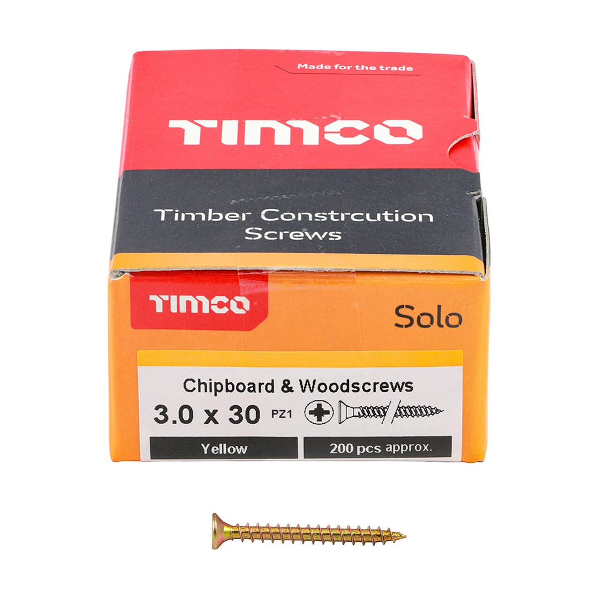 TIMCO Solo Chipboard & Woodscrews - Gold - 6.0 x 90mm - 60090SOLOC