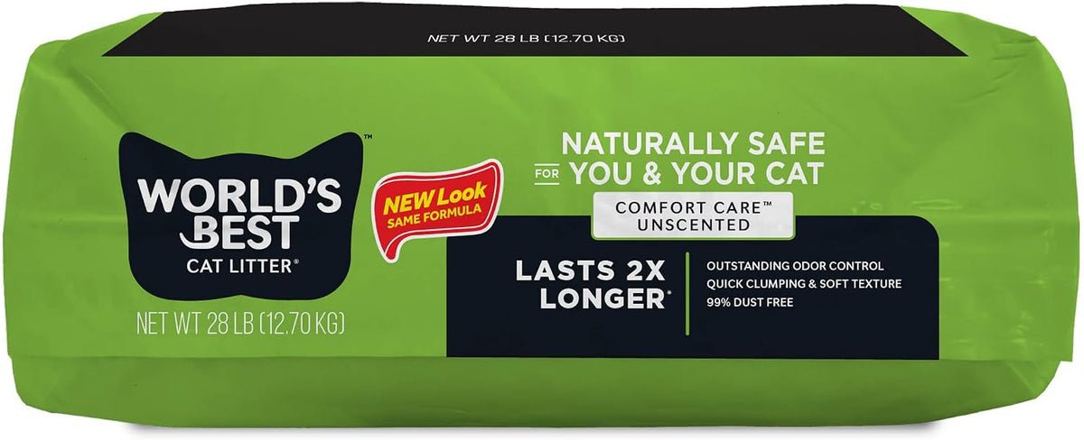 WORLD'S BEST CAT LITTER Comfort Care Unscented, 28-Pounds