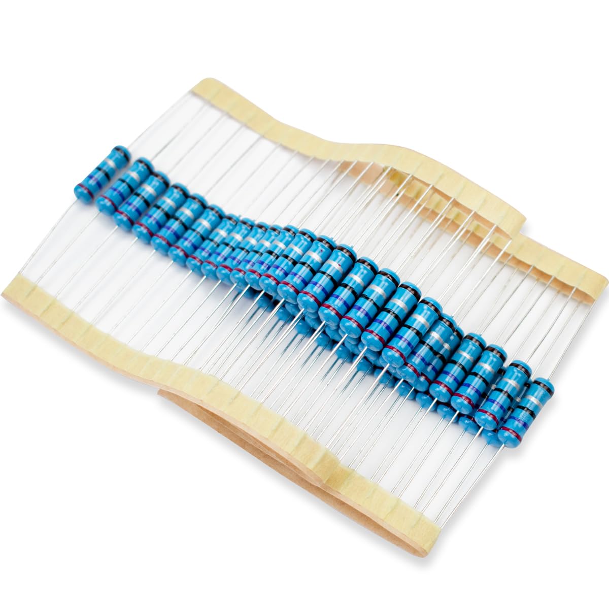 50 Pcs 1W 1% Tolerance 0.1 Ohm Metal Film Resistor Resistance for DIY Project and Experiments