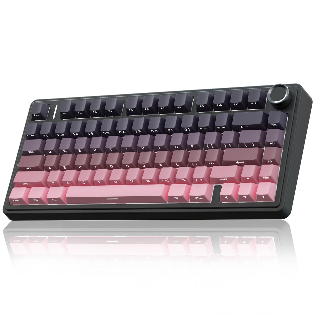 AULA F75 75% Wireless Mechanical Keyboard,2.4Ghz/Type-C/BT5.0 Gaming Keyboards,Advanced Structure,RGB Backlight,Hot Swappable Custom Keyboard for PC/Mac (Cool Black)