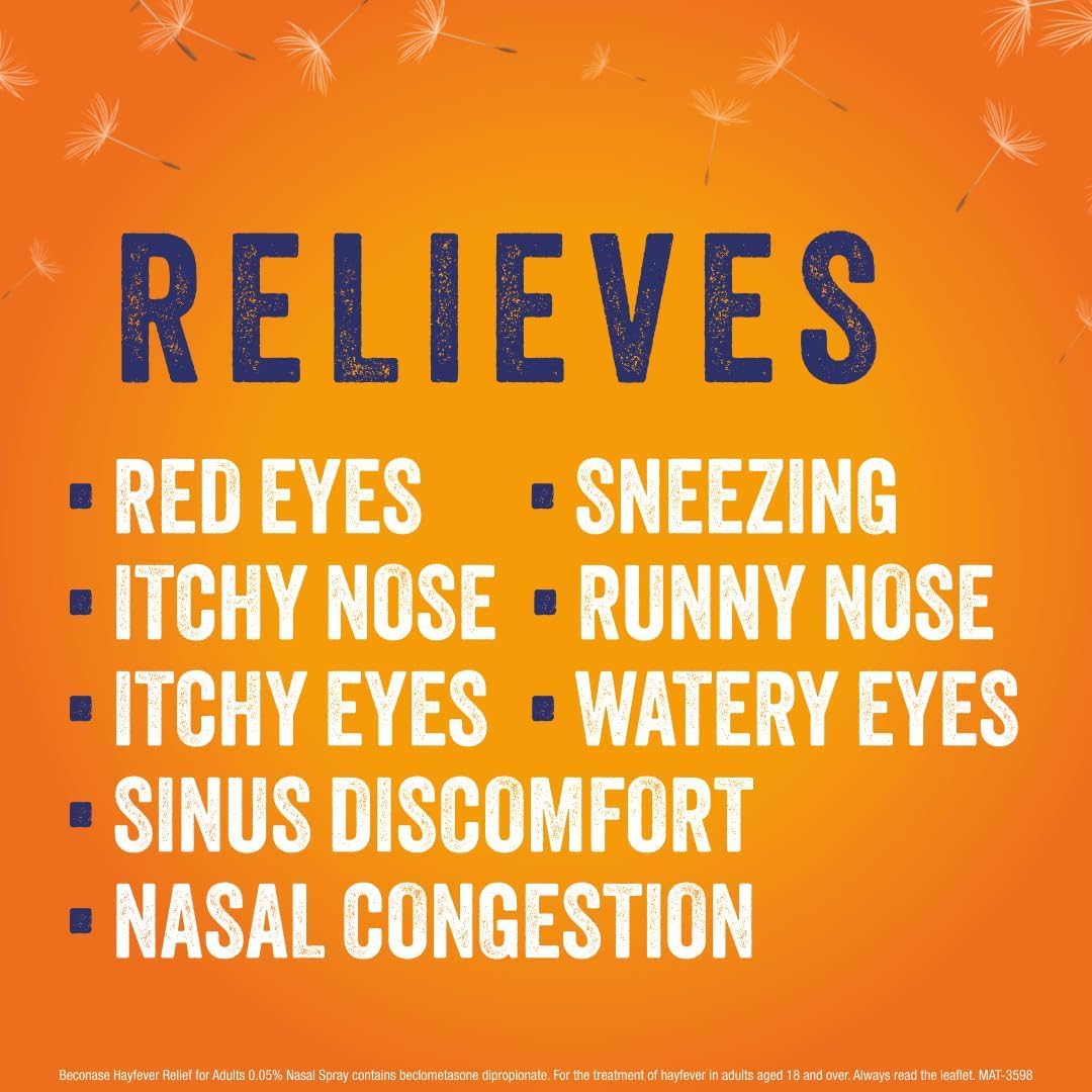 Beconase 8-in-1 Hayfever Relief Nasal Spray for Adults, 100 Sprays
